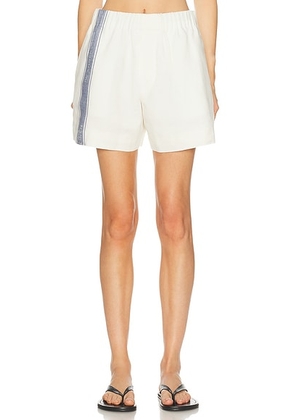 JW Anderson Shorts in Off White & Blue - White. Size L (also in M, S, XS).