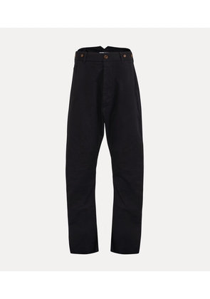 Vivienne Westwood Buckle Back Trousers Cotton Twill Black 48 Men