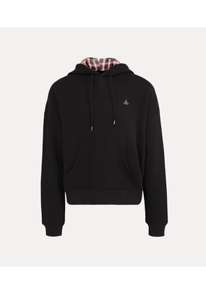 Vivienne Westwood Ashton Hoodie Medium Cotton Felpa -Black-red-check S Men