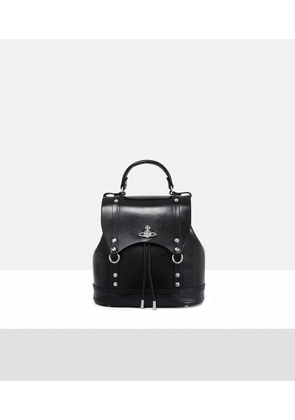 Vivienne Westwood Max Small Backpack Shiny Veget Tanned Black