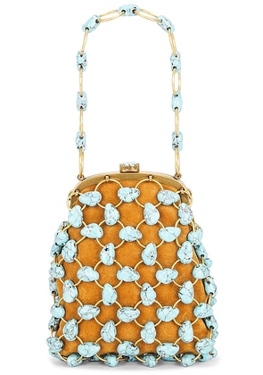 Cult Gaia Brielle Wristlet Bag in Ibiza Turquoise - Turquoise. Size all.