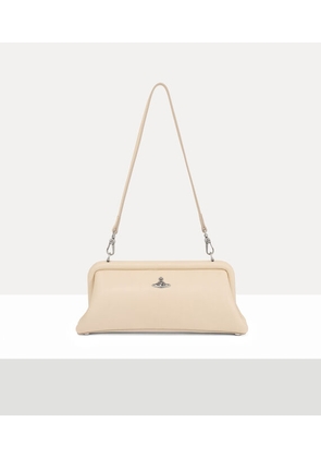 Vivienne Westwood Jane Frame Purse Supple Leather Cream-dark-silver