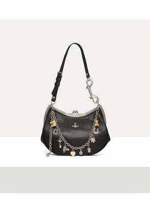 Vivienne Westwood Charm Frame Purse Supple Leather Blackpurple / Red / Bluesilver-ch One Size Women