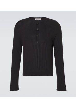 Our Legacy Fine Henley ribbed-knit cotton sweater