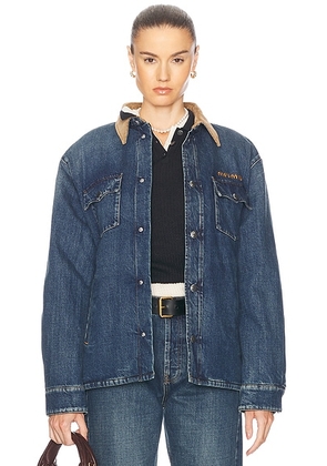 Miu Miu Denim Jacket in Blue - Denim-Dark. Size 38 (also in ).