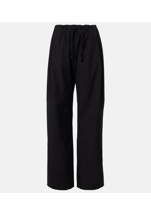 Khaite Rohen virgin wool wide-leg pants