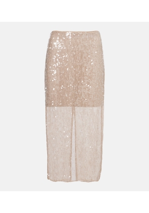 Veronica Beard Allora sequined midi skirt