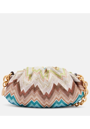 Missoni Zigzag Small leather-trimmed shoulder bag