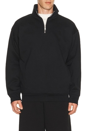 On Club Collective 1/4 Zip in Black - Black. Size L (also in M, XL/1X).