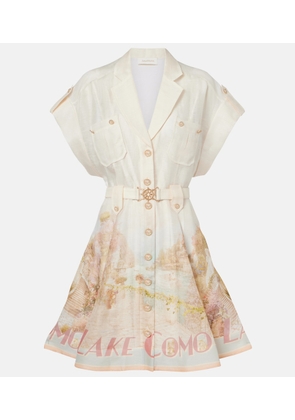 Zimmermann Como printed linen and silk shirt dress