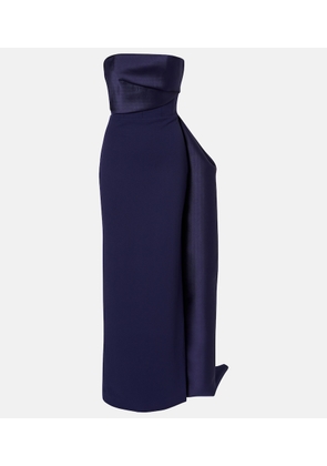 Solace London Kinsley draped strapless gown