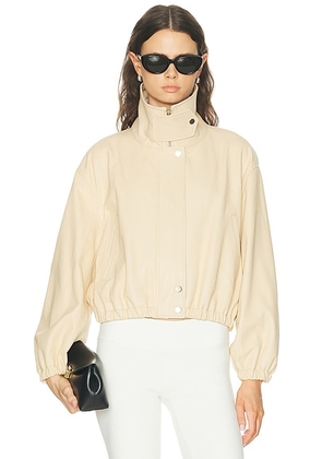 NOUR HAMMOUR Pia Jacket in Ivory - Ivory. Size L (also in M, S).