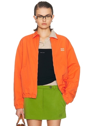 Miu Miu Track Jacket in Arancio - Orange. Size 42 (also in ).