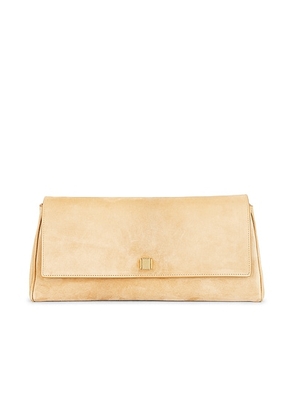 KHAITE Audrey Clutch in Goldenrod - Tan. Size all.