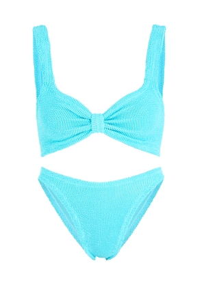 Hunza G Bonnie Crinkle Bikini - Aqua - One Size