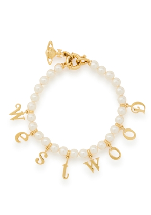 Vivienne Westwood Leanne Letter-charm Pearl Bracelet - One Size