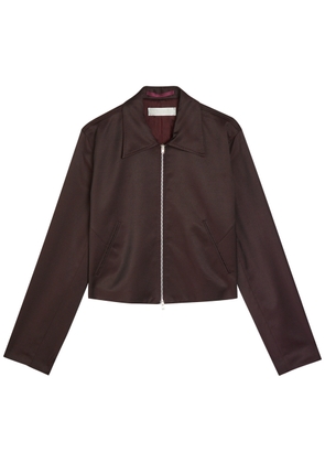 Our Legacy Statue Satin-twill Jacket - Dark Brown - 38 (UK10 / S)