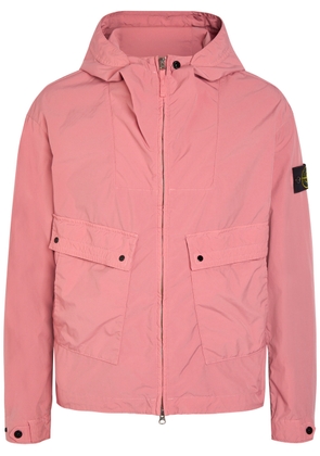 Stone Island Hooded Poplin Jacket - Pink - S