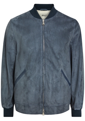 Valstar Evans Suede Bomber Jacket - Blue - 48 (IT48 / M)