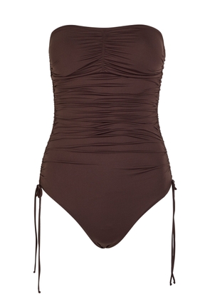 Melissa Odabash Sydney Ruched Swimsuit - Brown - 48 (UK16 / XL)