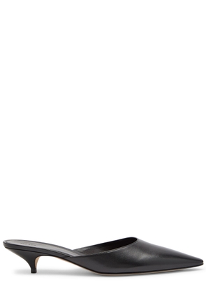 The Row Liisa 35 Leather Mules - Black - 37 (IT37 / UK4)