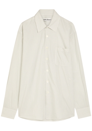 Our Legacy Above Pinstriped Cotton-blend Shirt - White - 48 (IT48 / M)