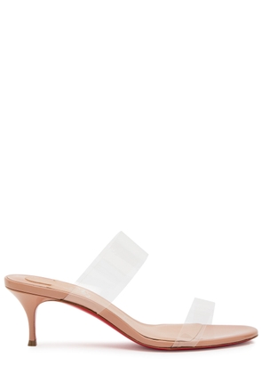 Christian Louboutin Just Nothing 55 Patent Leather Mules - Nude - 39 (IT39 / UK6)