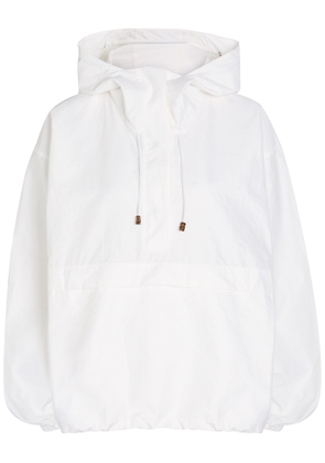 Rohe Crinkled Hooded Cotton-blend Anorak Jacket - White - XS (UK6 / XS)