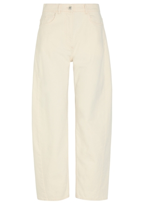 Another Tomorrow Curved Barrel-leg Jeans - Beige - 44 (UK12 / M)