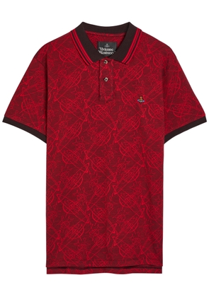 Vivienne Westwood Classic Logo-jacquard Cotton Polo Shirt - Red - XL