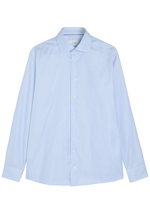 Eton Houndstooth Cotton-twill Shirt - Light Blue - 39 (C15.5 / M)