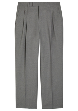Boss Pleated Straight-leg Wool Trousers - Grey - 54 (W38 / Xxl)
