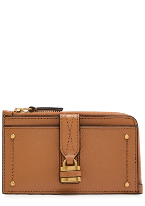 Chloe Paddington Grained Leather Wallet - Brown - One Size