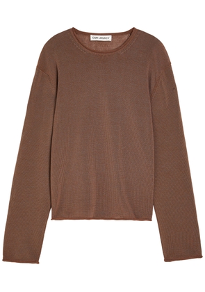 Our Legacy Rigid Rolled-trim Cotton-blend Jumper - Copper - 52 (IT52 / XL)