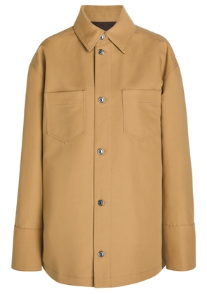 Armarium Tiberio Suede-trimmed Cotton Jacket - Camel - 40 (UK8 / S)
