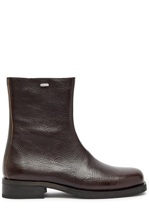 Our Legacy Camion Grained Leather Ankle Boots - Brown - 42 (IT42 / UK8)