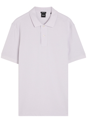 Boss Pallas Logo-embroidered Piqué Cotton Polo Shirt - Light Purple - L