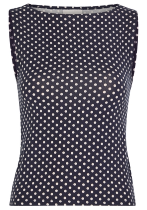 Reformation Dusk Polka dot Jersey top - Black - XS (UK6 / XS)