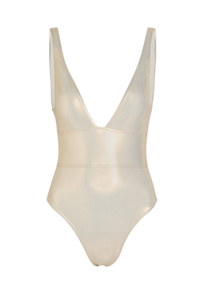 Melissa Odabash Caribbean V-neck Swimsuit - Gold - 38 (UK6 / XS)