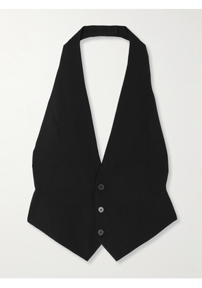 PETAR PETROV - Evidence Wool-blend Twill Halterneck Vest - Black - FR 34,FR 36,FR 38,FR 40,FR 42,FR 44