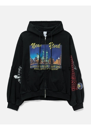 Reconstructed Sweatshirts Zip Hoodie