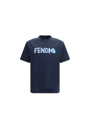 Fendi Blue Cotton T-Shirt - M