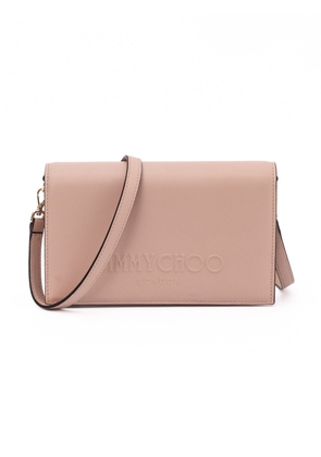 Jimmy Choo Podwer Pink Leather Shoulder Strap Bag
