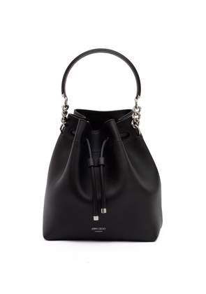 Jimmy Choo Black Bon Bon Leather Bucket