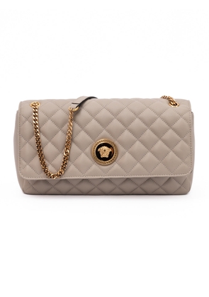 Versace Taupe Quilted Leather Shoulder Strap Bag