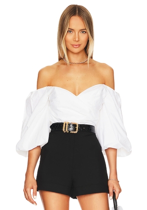 Bardot Eva Poplin Top in White. Size 10. Also in Aus 6/US 2, Aus 8/US 4.