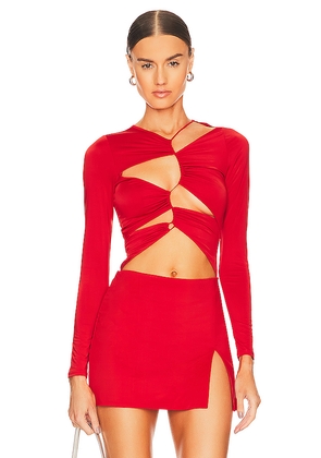 AFRM Brami Bodysuit in Red. Size XL. Also in XS.
