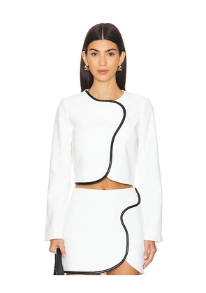 Amanda Uprichard x REVOLVE Andie Jacket in Ivory. Size M. Also in S.