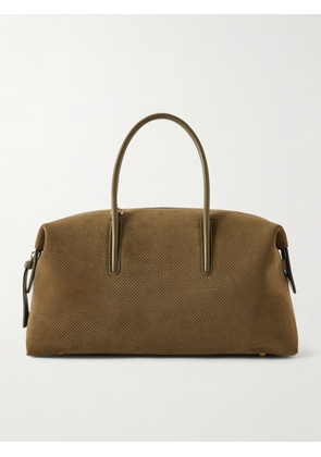 DeMellier - Stockholm Midi Perforated Leather-trimmed Suede Tote - Green - One size