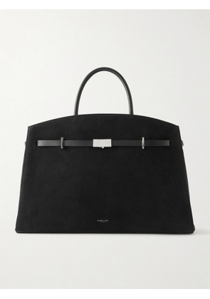 DeMellier - The Hudson Leather-trimmed Suede Tote - Black - One size